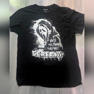 HORROR Scream Graffiti Black Tee Shirt Size Large Unisex/Men Goth Spooky Alt
